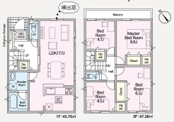 (2号棟)、価格2688万円、4LDK、土地面積101.06㎡、建物面積93.14㎡