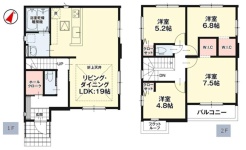 (2号棟)、価格3999万円、4LDK、土地面積109.25㎡、建物面積103.57㎡