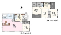 (1号棟)、価格3498万円、4LDK、土地面積165.87㎡、建物面積111.34㎡