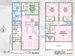 (1号棟)、価格3688万円、4LDK、土地面積166.74㎡、建物面積98.82㎡