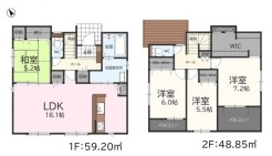 (2号棟)、価格3898万円、4LDK、土地面積149.44㎡、建物面積108.05㎡