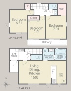 (2号棟)、価格3280万円、3LDK、土地面積106.39㎡、建物面積84.87㎡