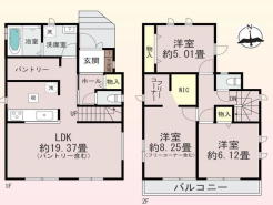 (2号棟)、価格4690万円、3LDK、土地面積90.38㎡、建物面積91.49㎡